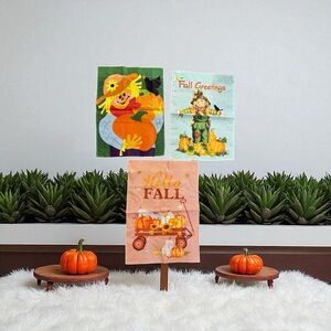 Set of 3 Fall Themed Outdoor‎ Flags